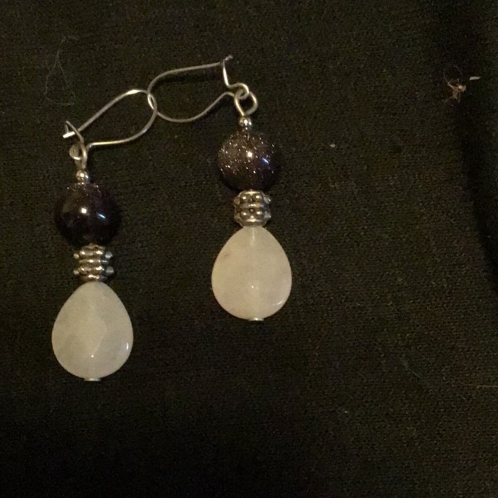 Pierced deep purple/lavender earrings